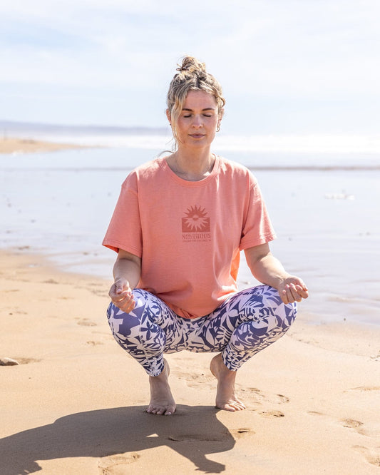Roots  - Womens Oversized Short Sleeve T-Shirt - Coral