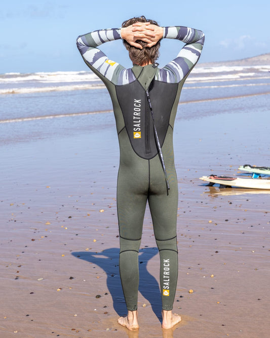 Camo Stripe - 3/2 Full Wetsuit - Green