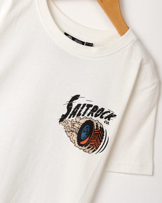 A No Road No Problem - Kids Short Sleeve T-shirt in white with an eye on it from Saltrock.