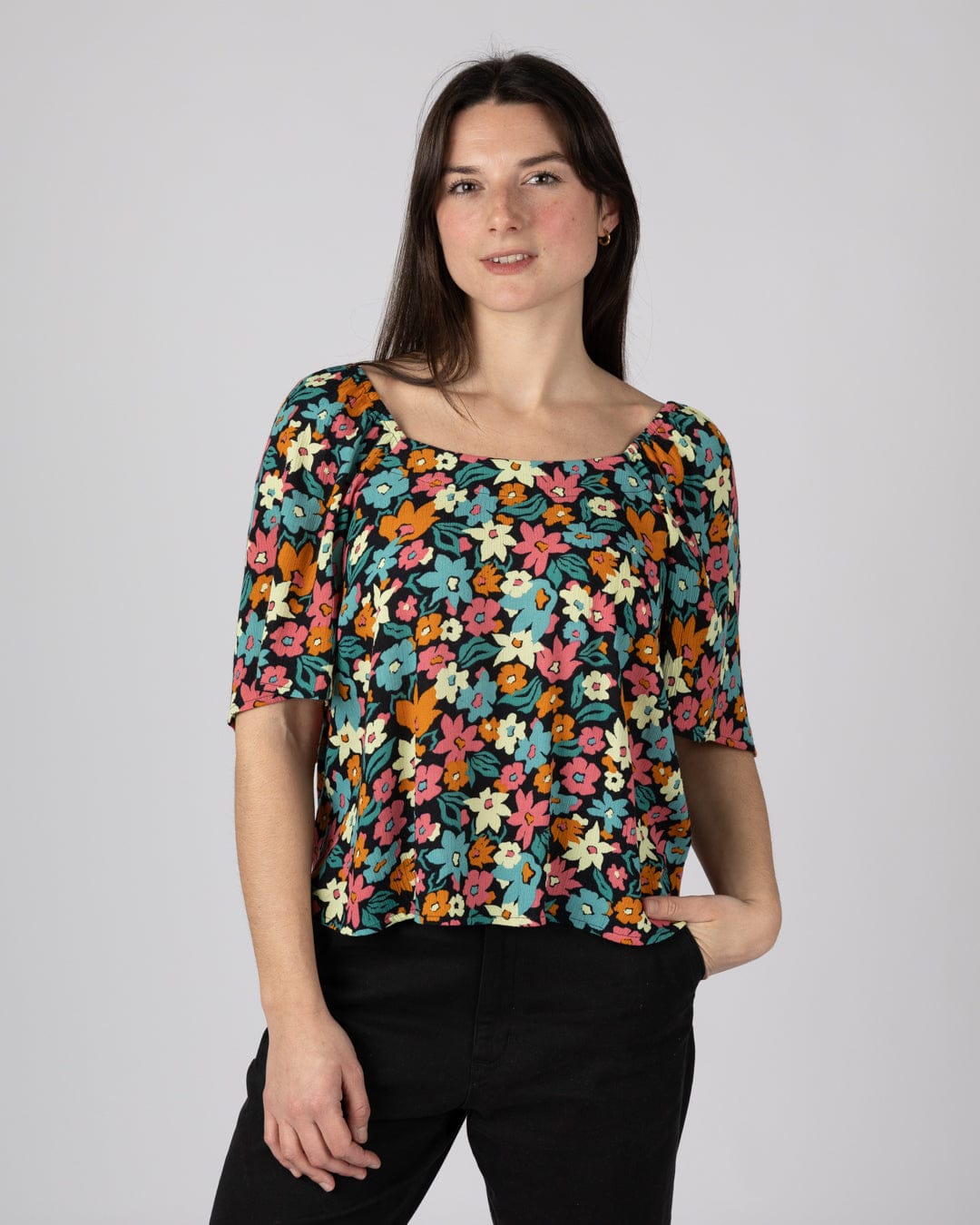 Holidaze Womens Blouse in Multi