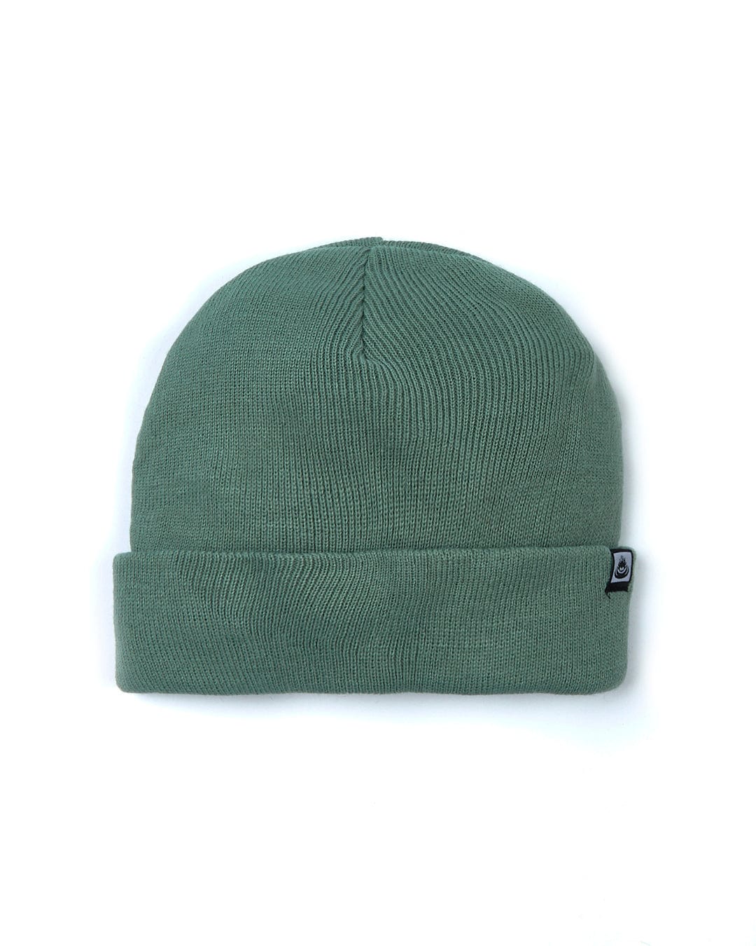 A Saltrock Ok - Tight Knit Beanie - Light Green on a white background.