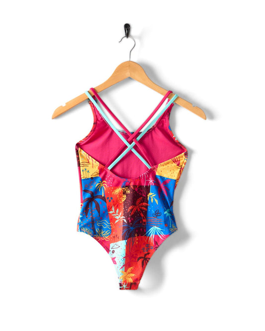 Palm Block - Kids Recycled UPF Swimsuit - Multi