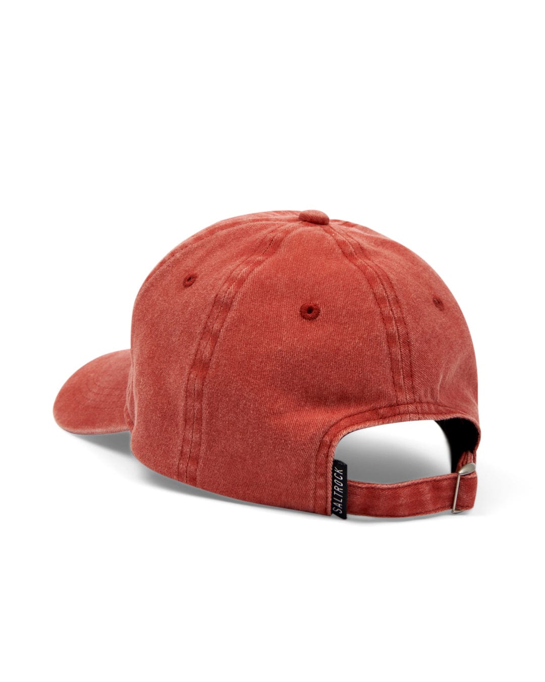 Palm Cap - Burnt Orange cotton baseball cap with an adjustable strap, isolated on a white background by Saltrock.