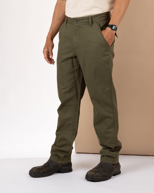Marloes - Mens Chino Trousers - Green