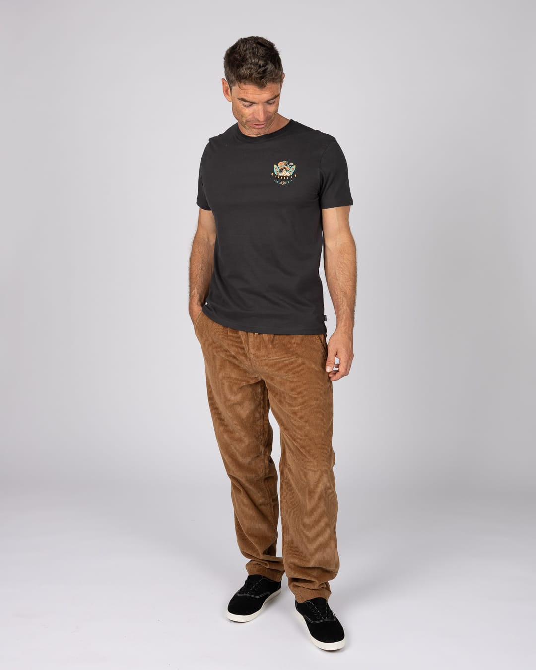 Orlando Mens Cord Trousers in Brown
