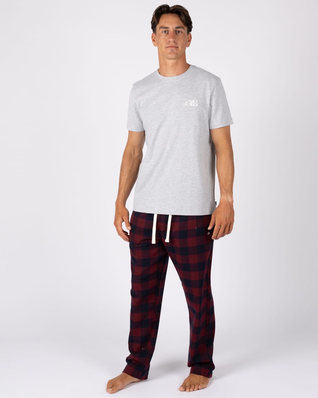 Nath Mens Pyjama Bottoms in Burgundy