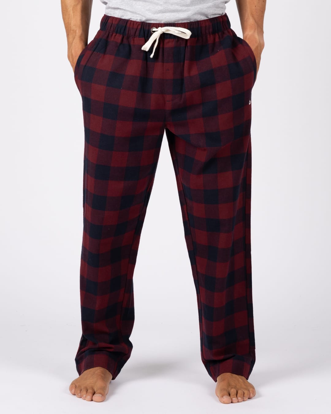 Nath Mens Pyjama Bottoms in Burgundy