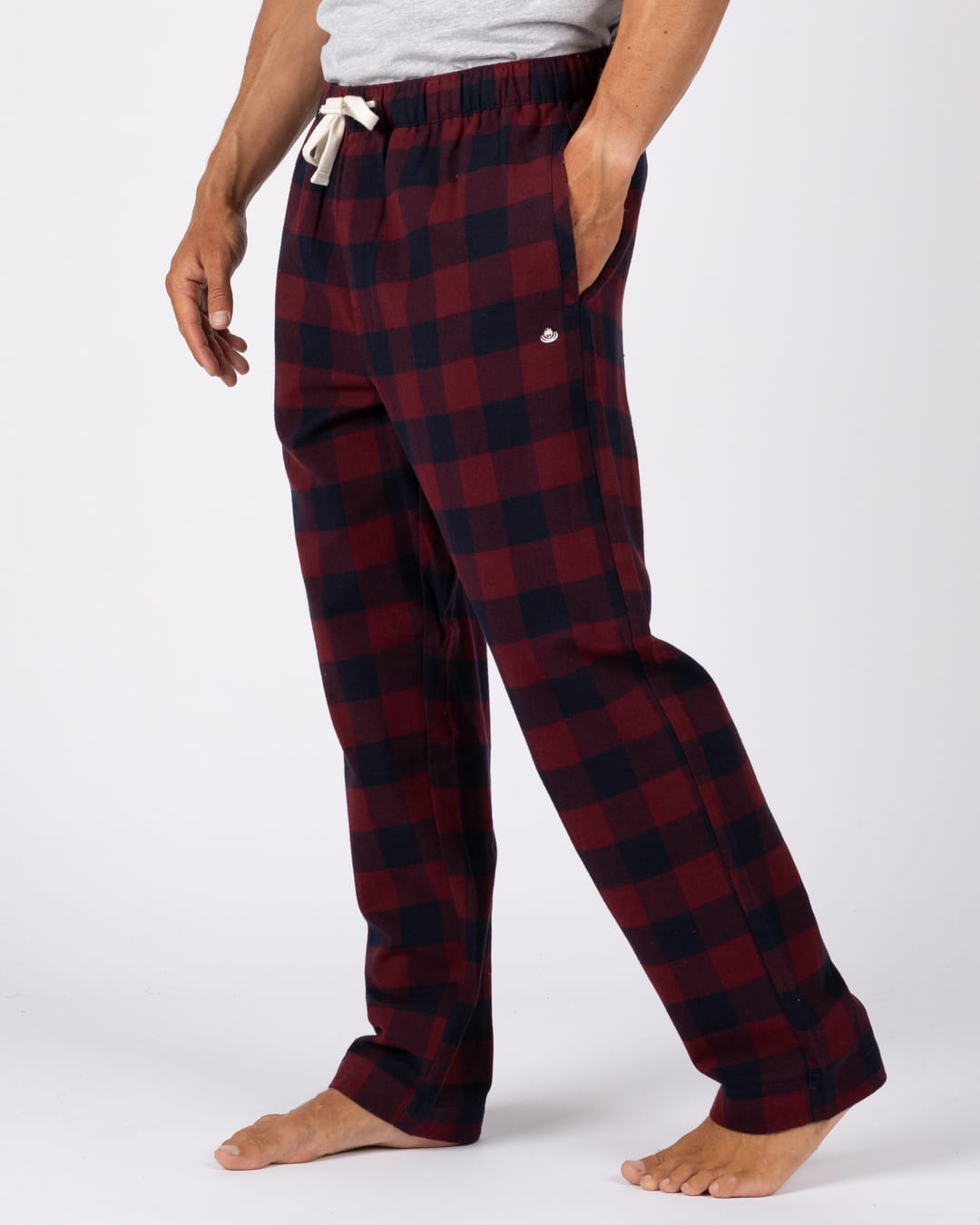 Nath Mens Pyjama Bottoms in Burgundy