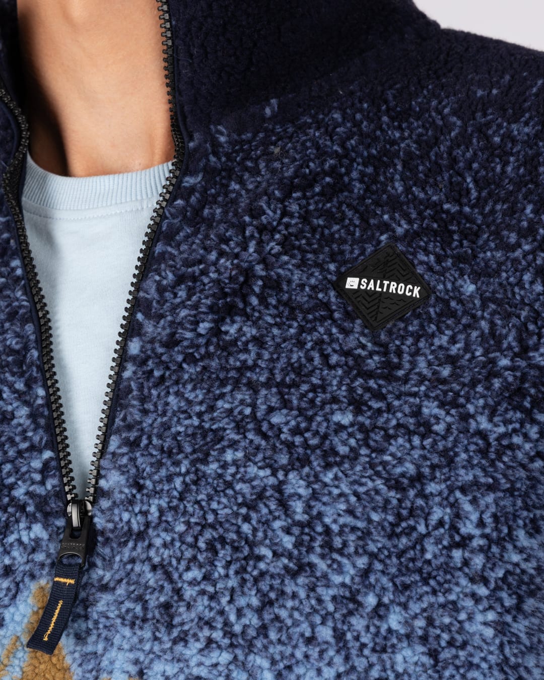 Mountainscape Mens Oversized Fleece in Blue