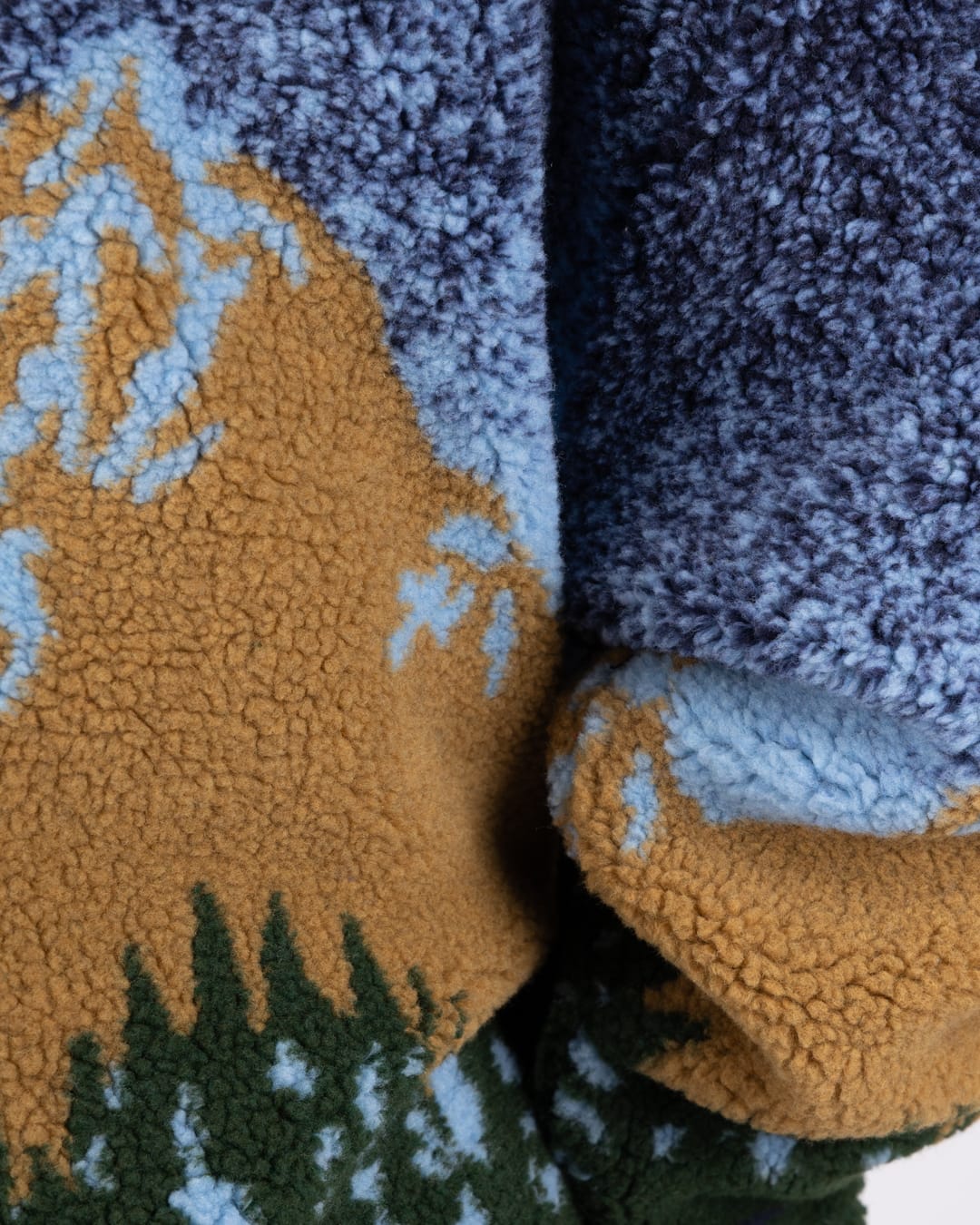 Mountainscape Mens Oversized Fleece in Blue