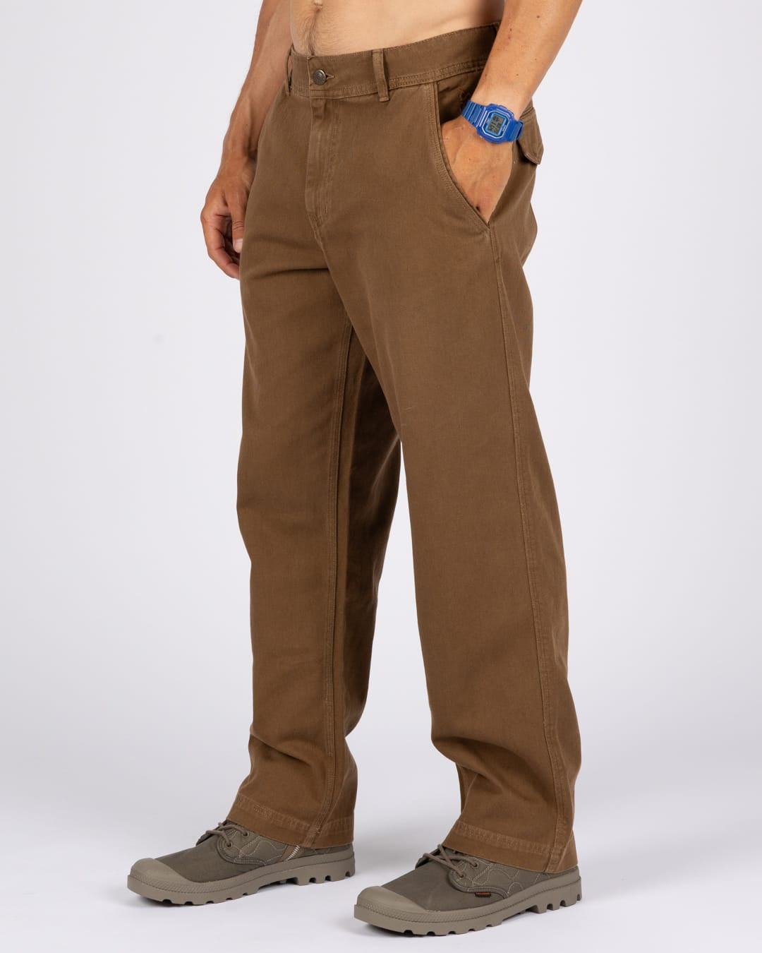 Lowen Mens Chino Trouser In Light Brown