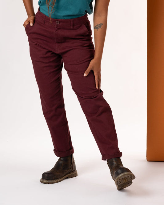 Mara - Womens Chino - Dark Purple