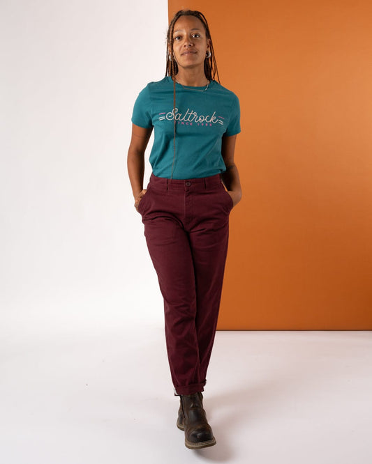 Mara - Womens Chino - Dark Purple