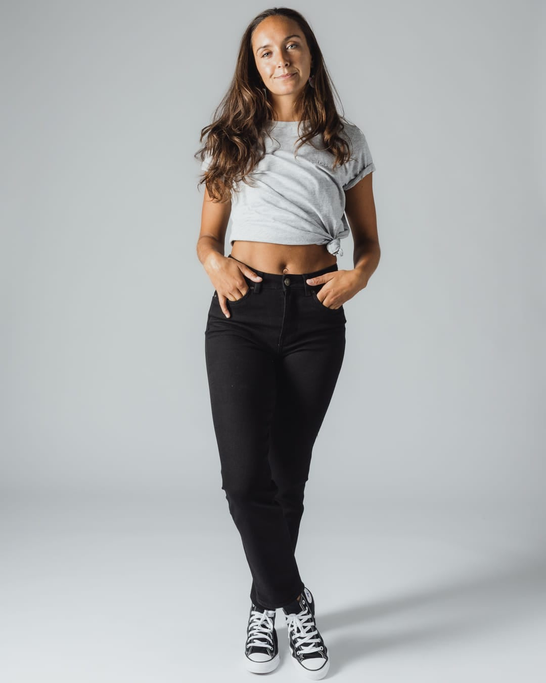 Iona Womens Straight Leg Jean In Black