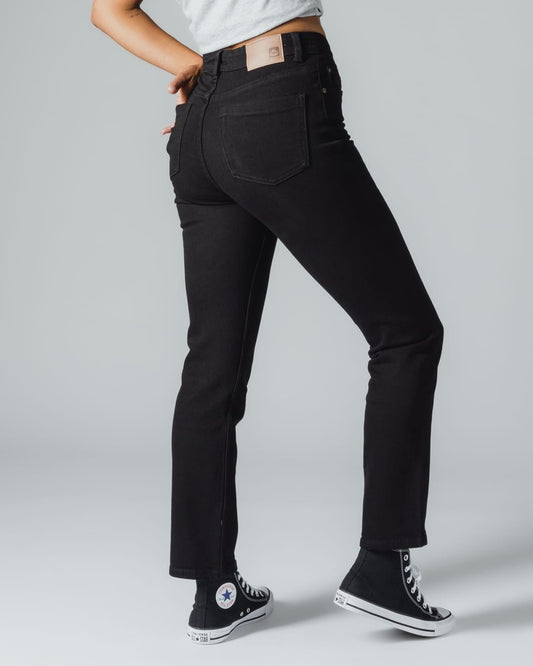 Iona Womens Straight Leg Jean In Black
