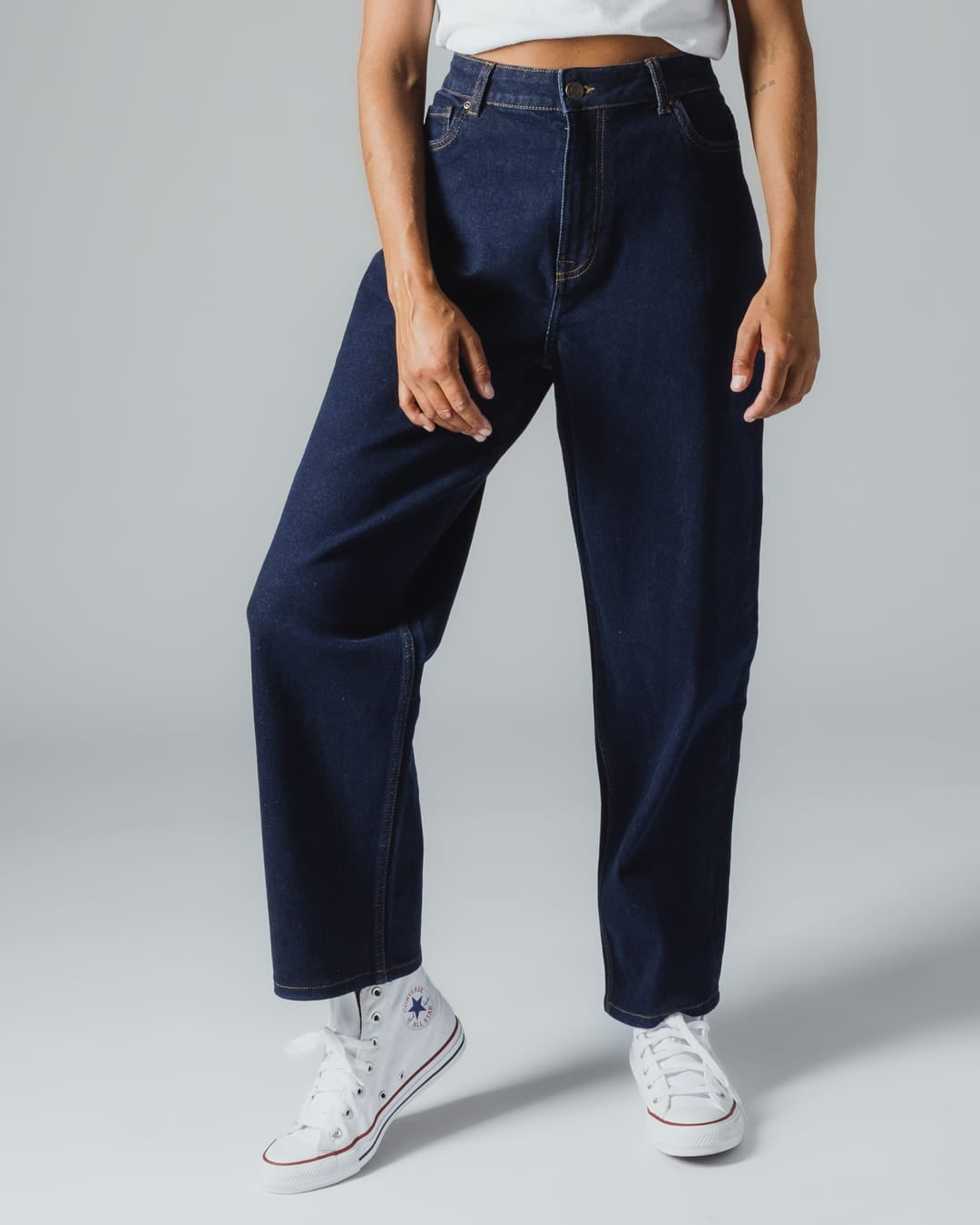 Isla Womens Mum Jean In Dark Denim