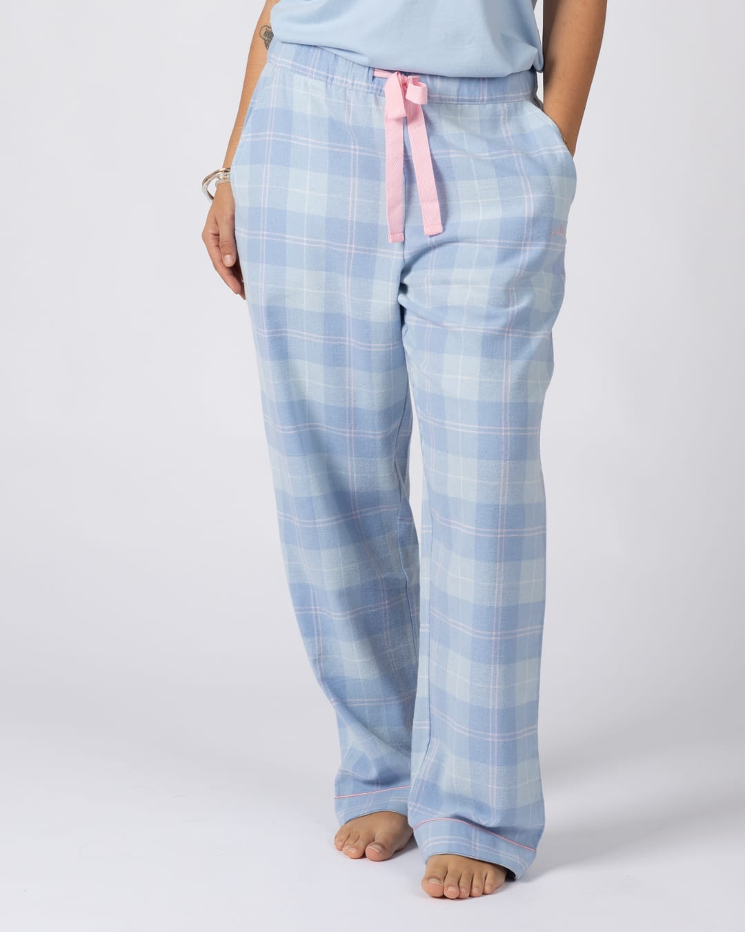 Blair Womens Flannel Pyjama Bottoms in Blue