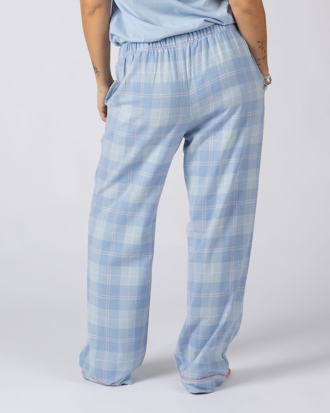 Blair Womens Flannel Pyjama Bottoms in Blue