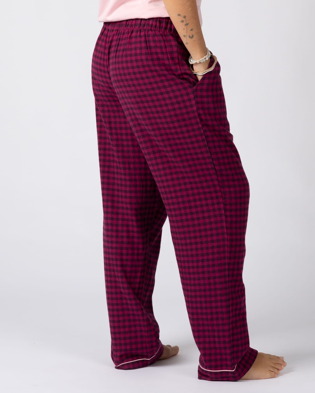 Blair Flannel Pyjama Bottoms in Pink