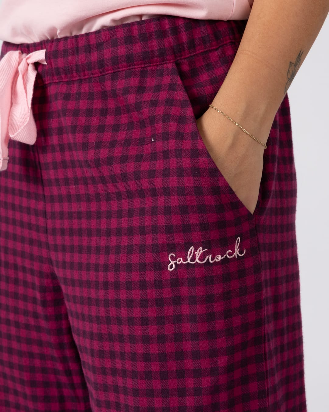 Blair Flannel Pyjama Bottoms in Pink