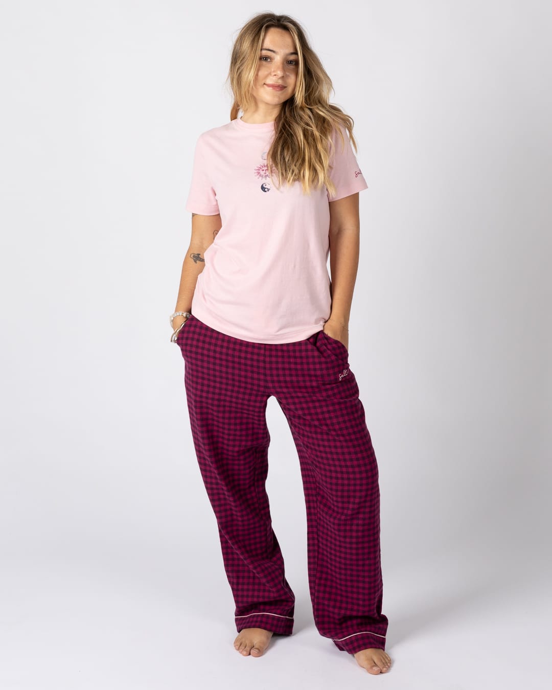 Grace Womens Pyjama Top in Pink
