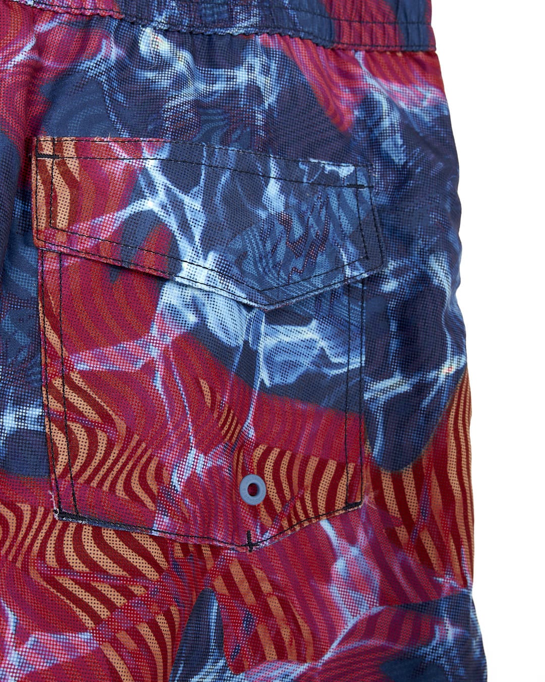 A Saltrock men's swim trunk with a tie dye pattern: Poolside - Mens All Over Print Swimshort - Teal.