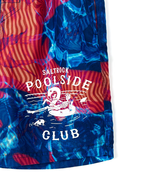 Saltrock California Poolside - Kids All Over Print Swimshort - Multi Club Swim Trunks.