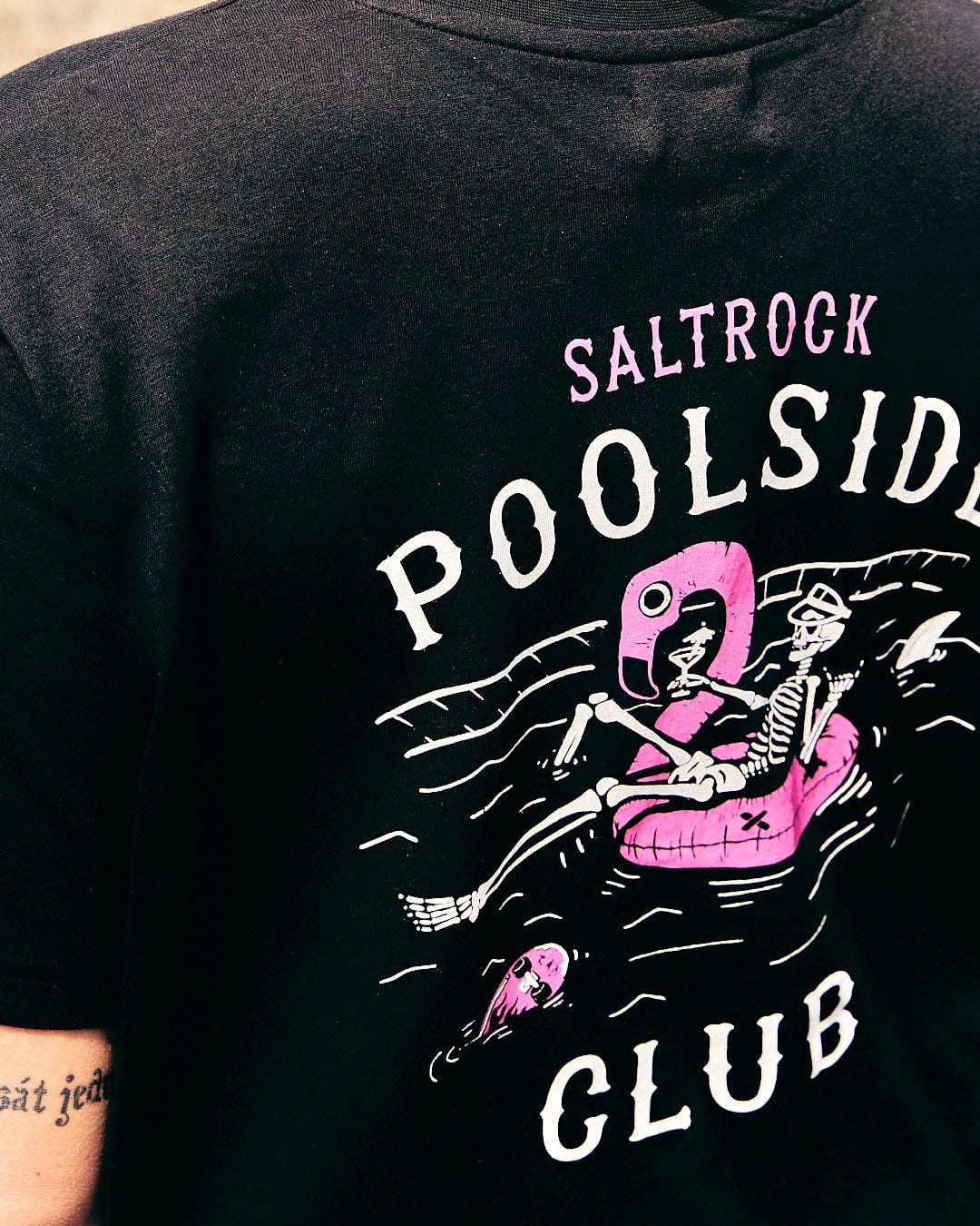Saltrock Poolside - Womens Short Sleeve T-Shirt - Black.
