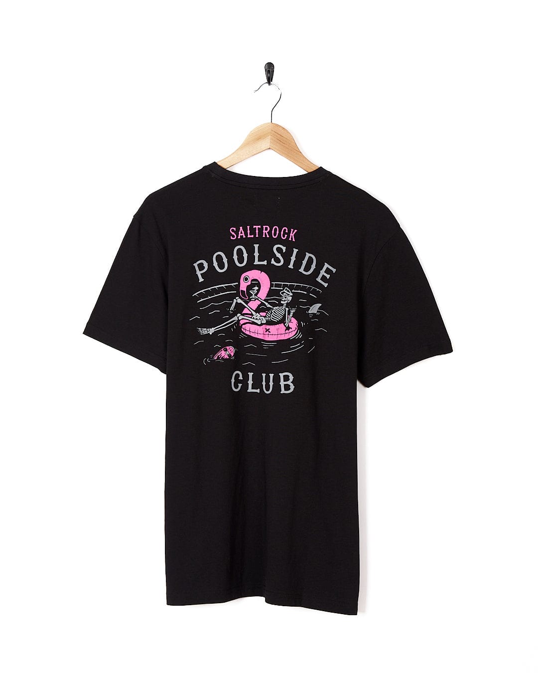 A Saltrock black t-shirt that says Poolside - Womens Short Sleeve T-Shirt - Black club.