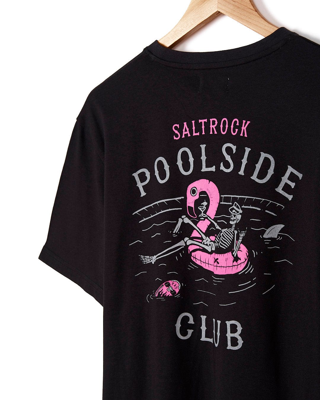 Saltrock Poolside - Womens Short Sleeve T-Shirt - Black tee.
