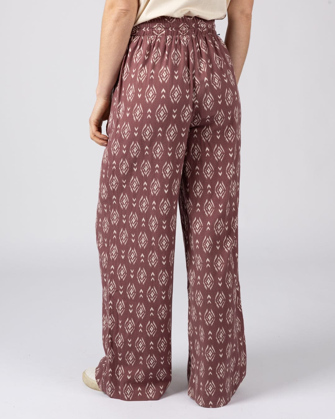 Eda - Womens Woven Trouser - Dark Pink