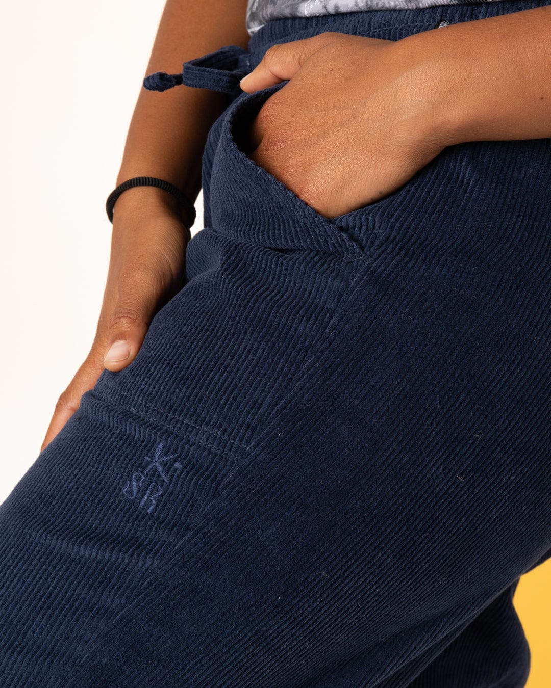 Alora - Womens Corduroy Trousers - Blue
