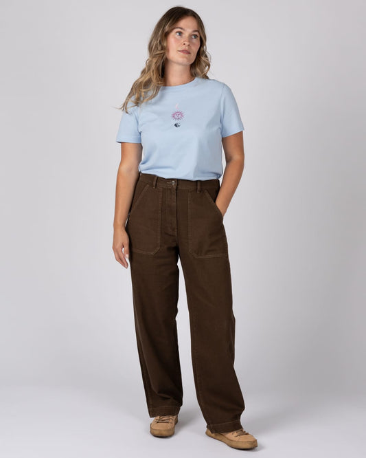 Enya Womens Trouser In Dark Brown