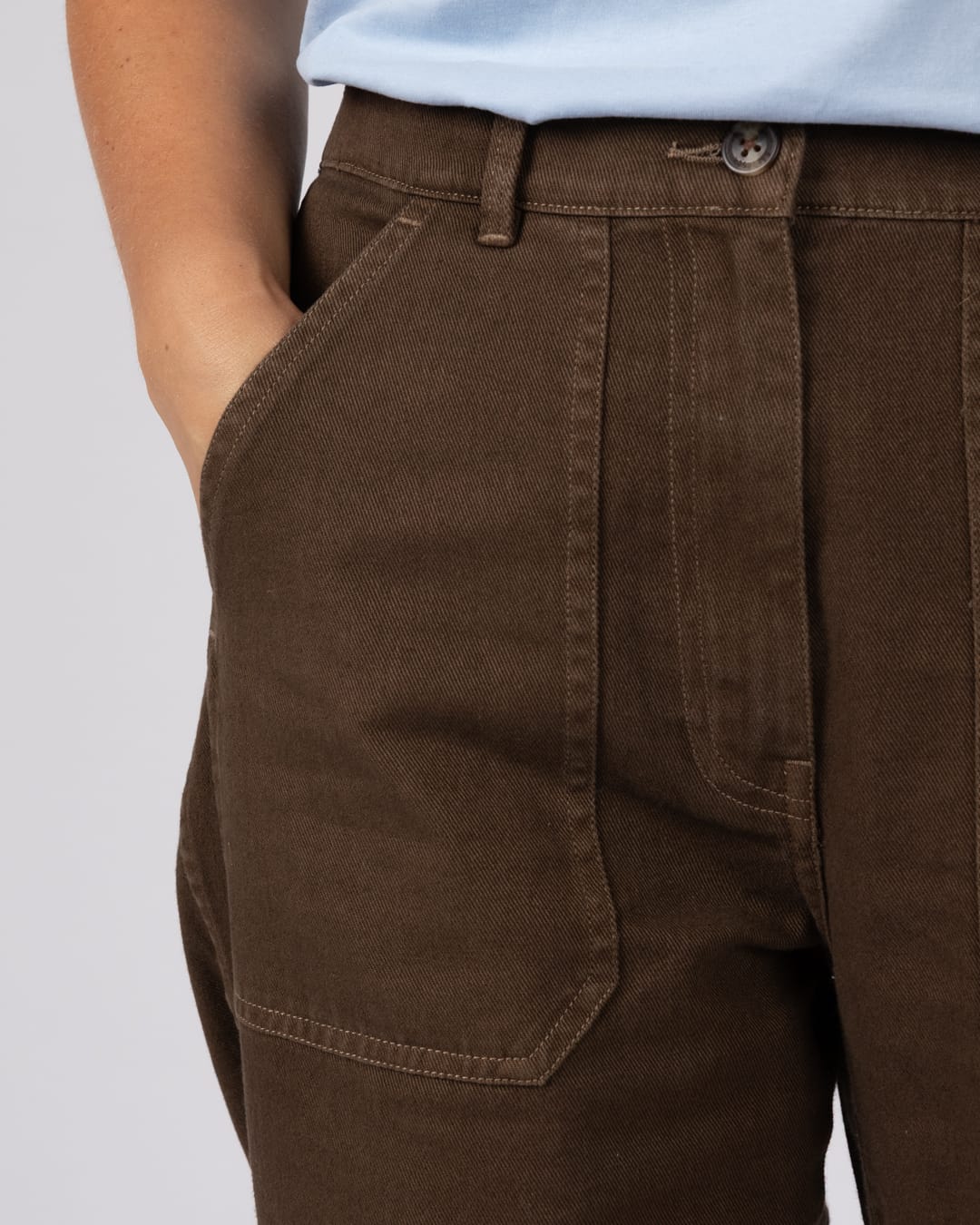 Enya Womens Trouser In Dark Brown