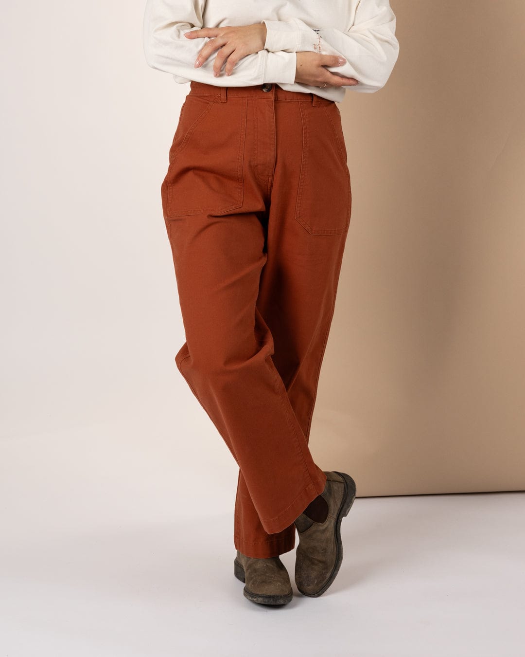 Enya - Womens Trousers - Brown