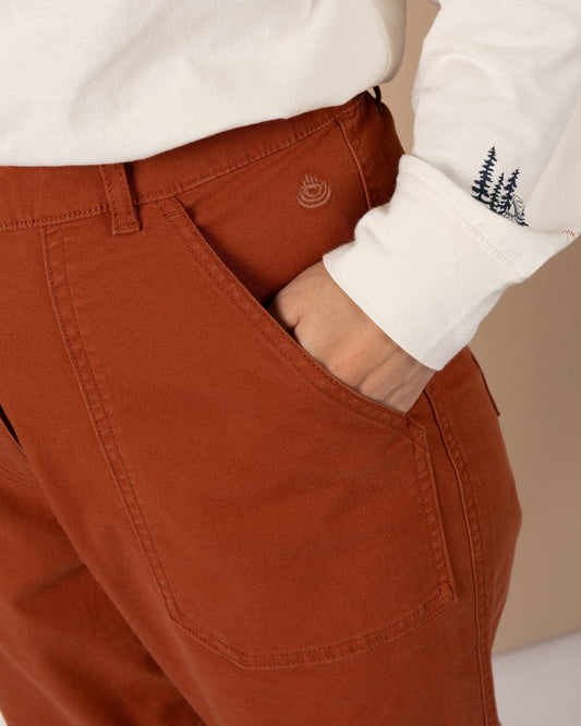 Enya - Womens Trousers - Brown