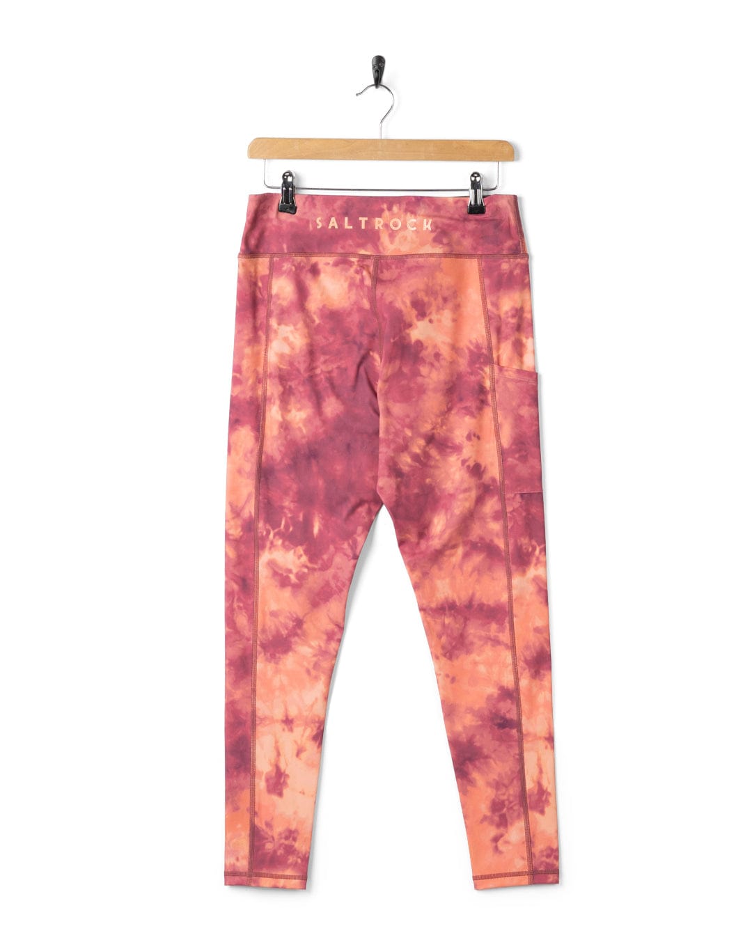 Chakra - Womens Tie Dye Leggings - Dark Pink