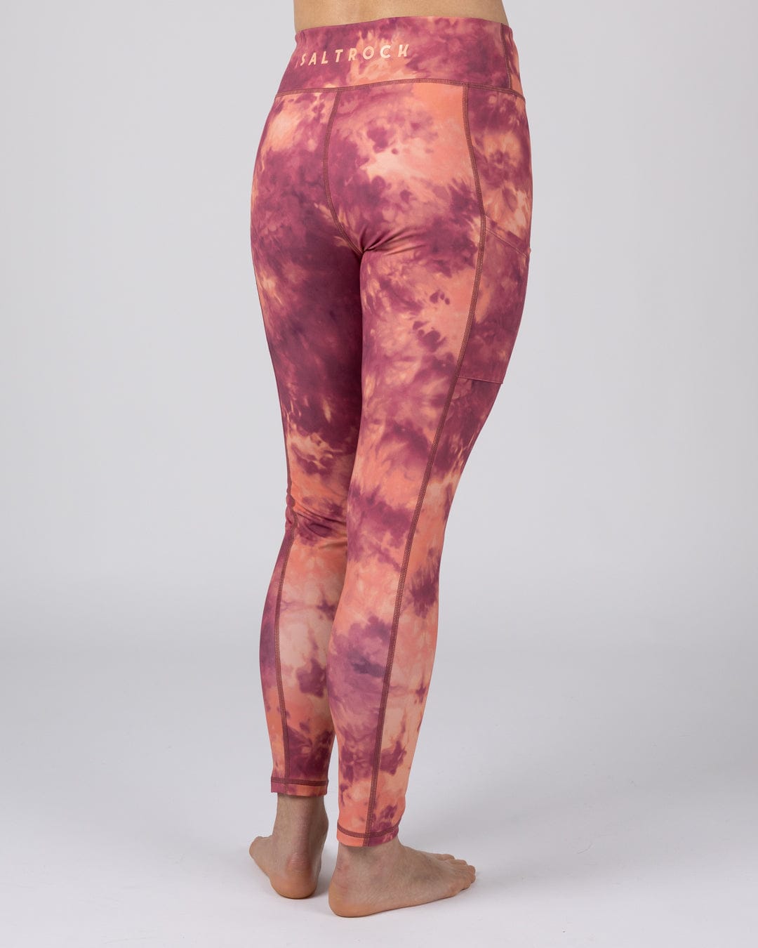Chakra - Womens Tie Dye Leggings - Dark Pink