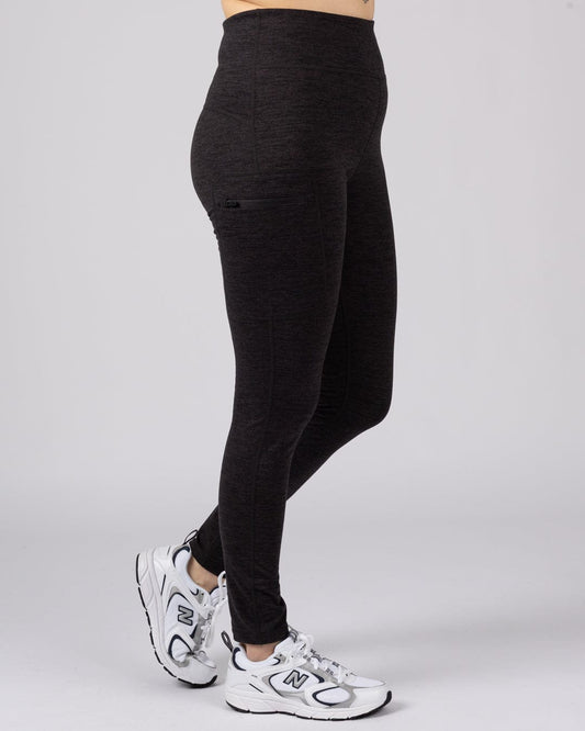 Trek Womens 4 Way Stretch Outdoor Leggings in Dark Grey