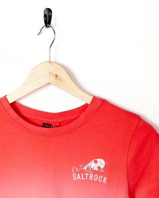 A Rad Skate - Kids Dip Die Short Sleeve T-Shirt - Teal with the word Saltrock on it.