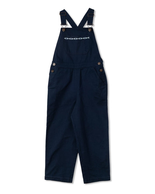 Willow Kids Embroidered Dungarees in Blue