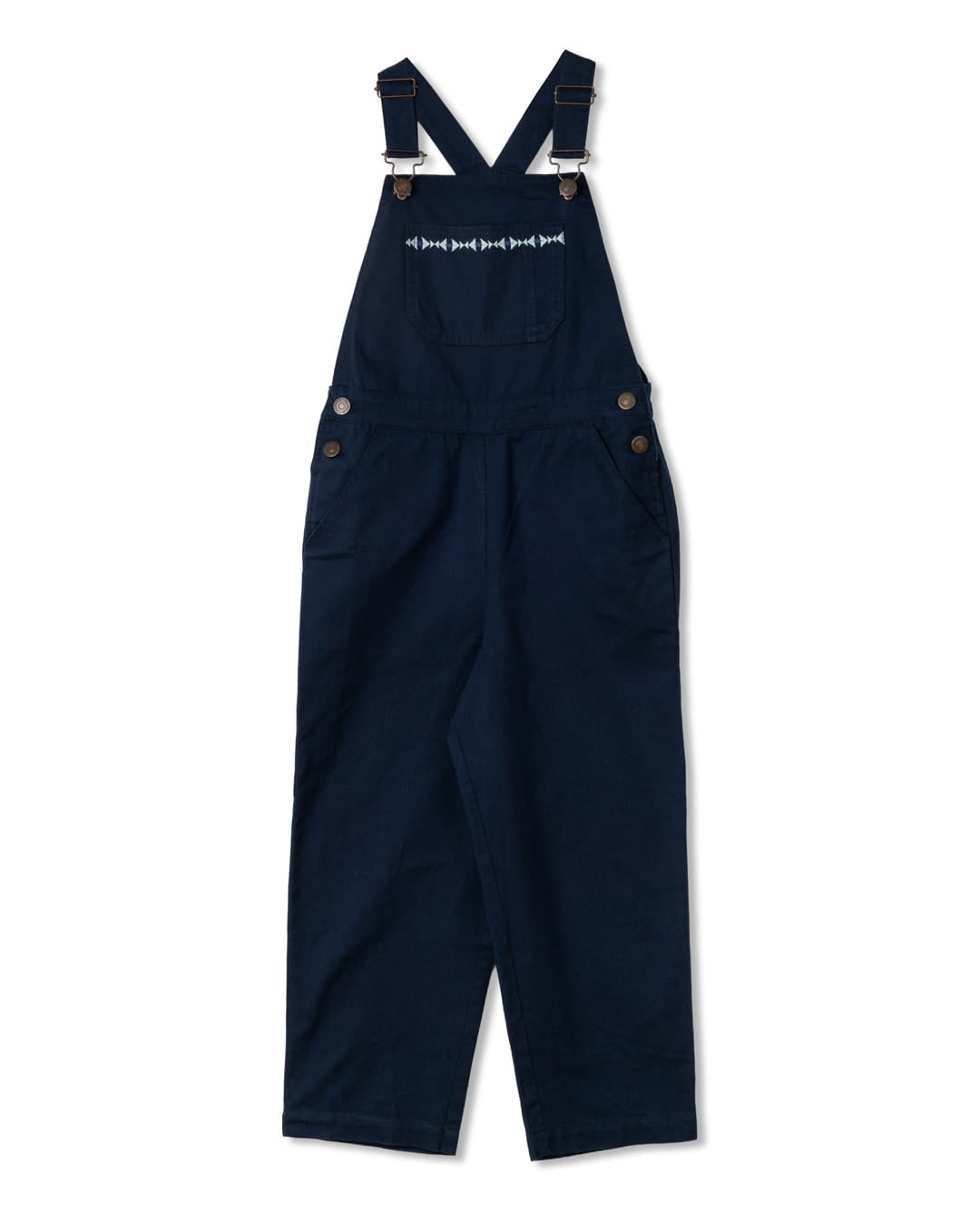 Willow Kids Embroidered Dungarees in Blue