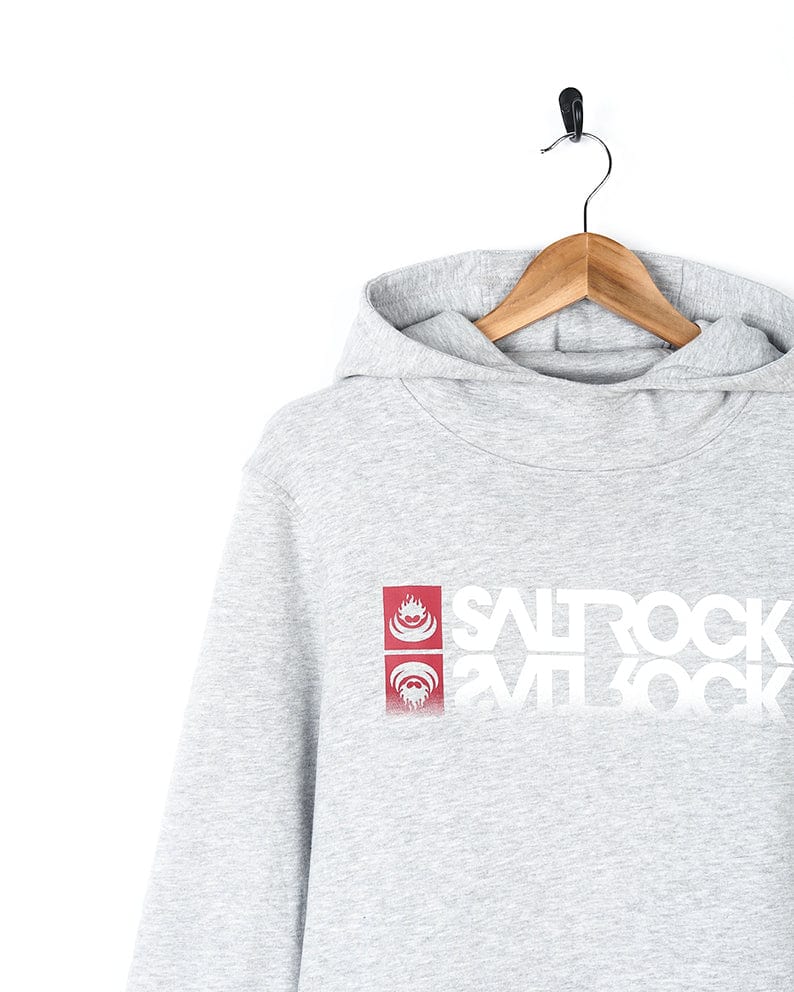 A Reflect - Mens Pop Hoodie - Grey featuring Saltrock branding.