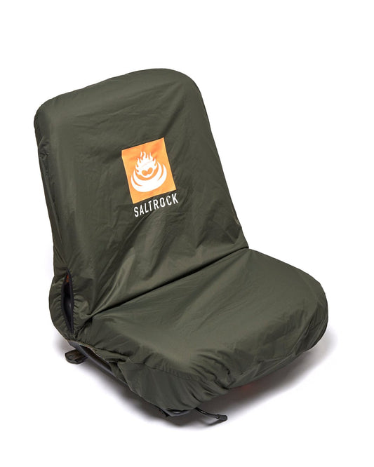 A Saltrock waterproof seat cover with an elasticated base and orange logo.