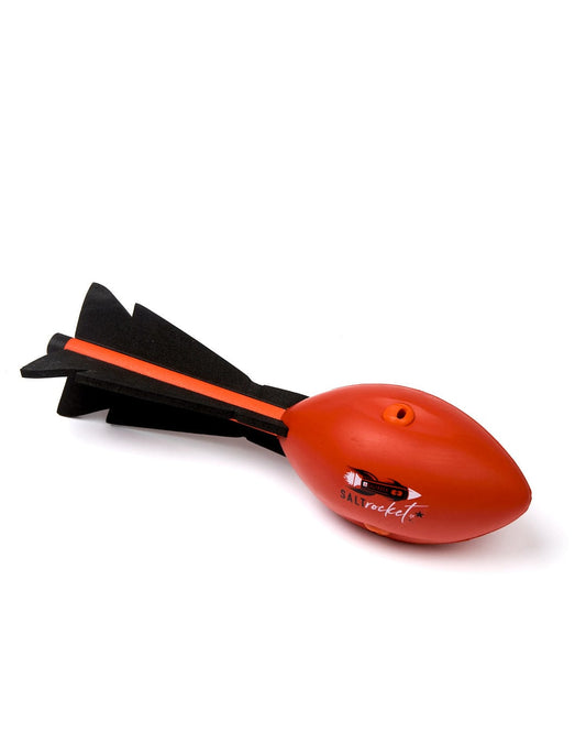 A Rocket Ball - Red with a red and black tail featuring Saltrock branding.