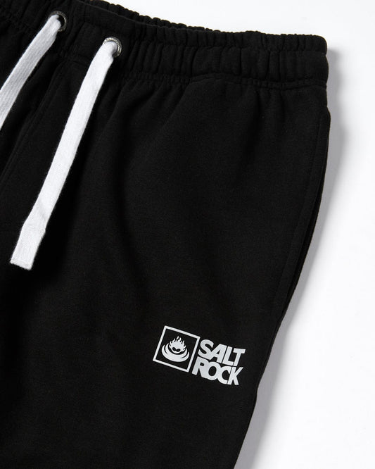 Black Saltrock Original sweatpants with an elasticated waist, drawstrings, and a Saltrock logo patch.