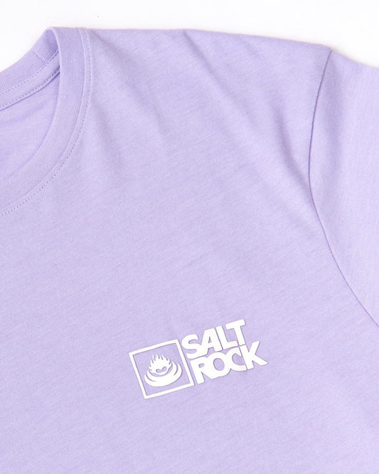 Soft, plain purple Saltrock Original t-shirt with a small white "Saltrock" logo on the left chest area.