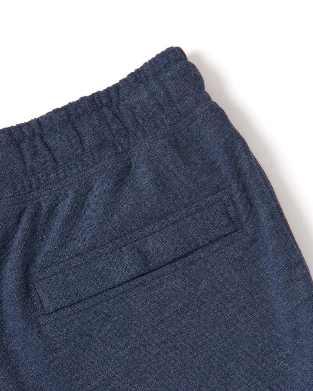 The back pocket of a Saltrock Original - Mens Short - Blue Marl made from comfortable jersey material.