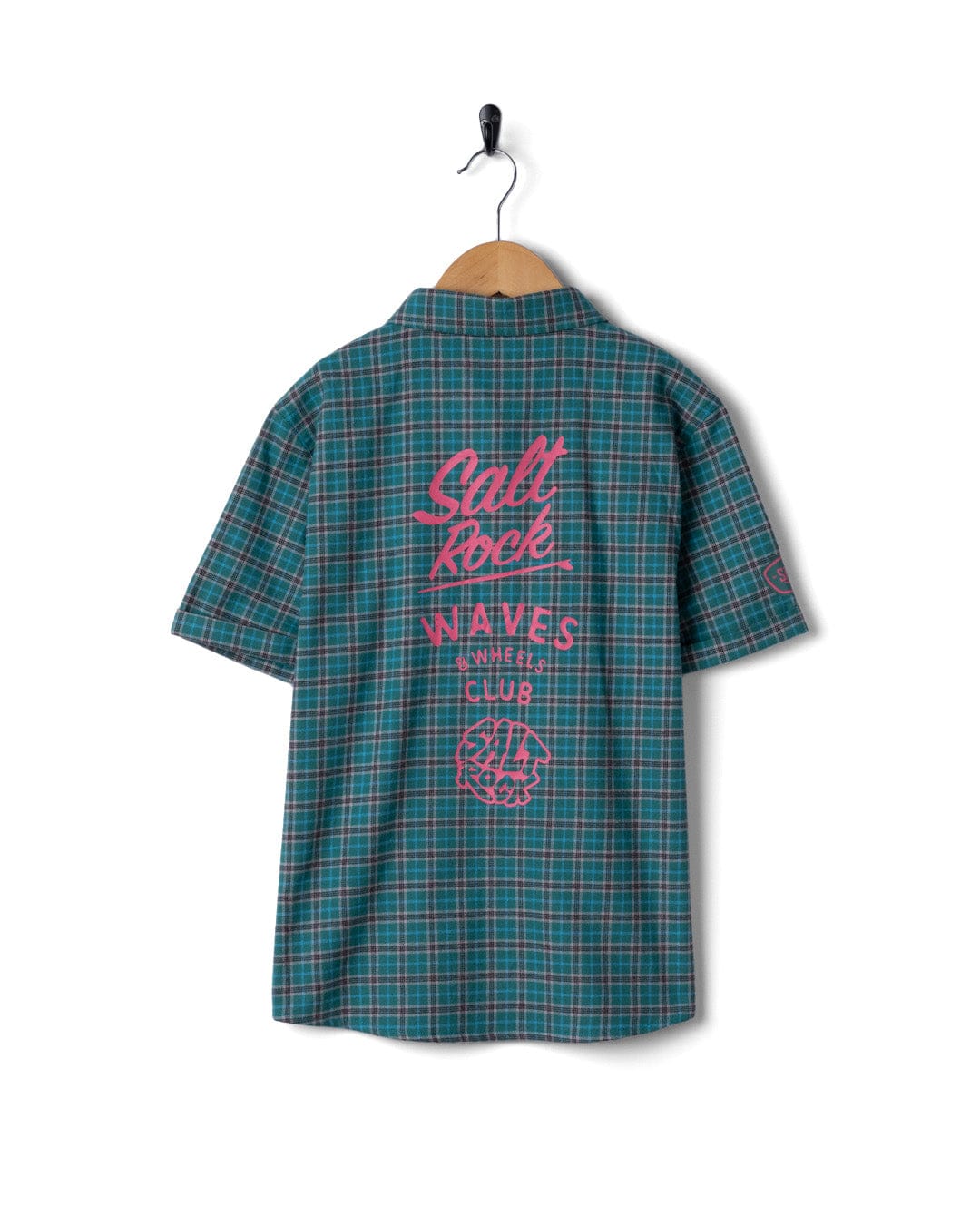 Waves Wheels Club - Kids Short Sleeved Shirt - Dark Green