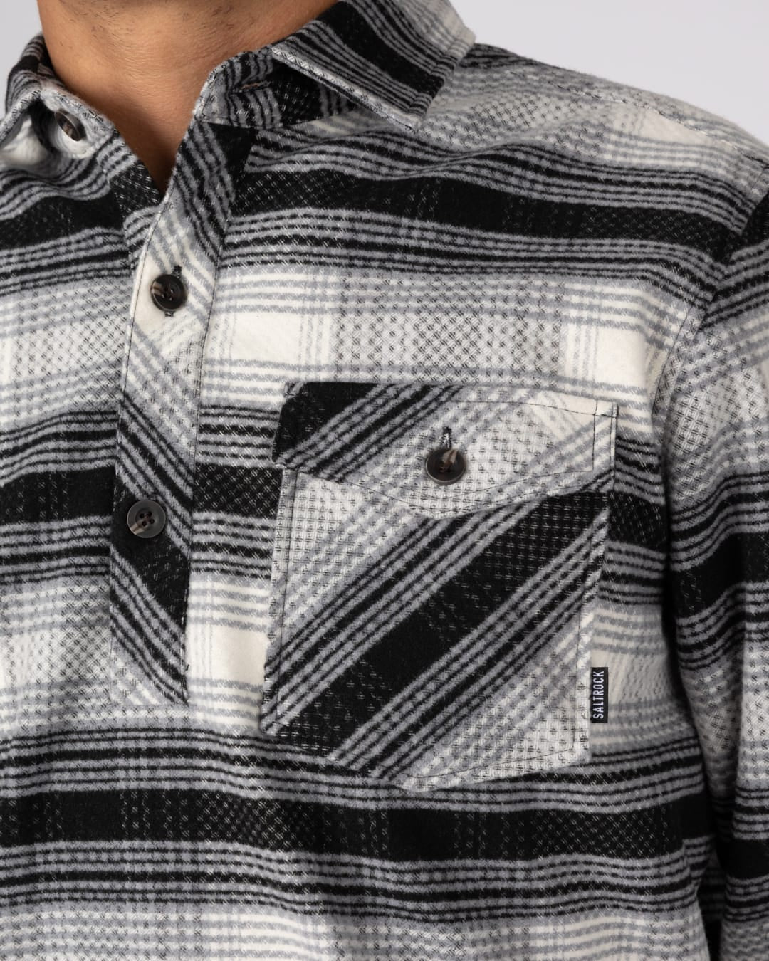 Bass Mens Check Shirt in Black